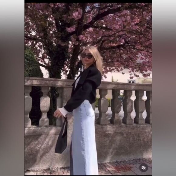 Zara DENIM SKIRT TRF LONG SKIRT DENIM - Picture 5 of 14